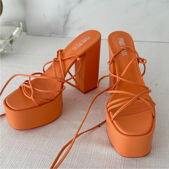 Paris Texas Platform Tie Sandal - Picture 1 of 10